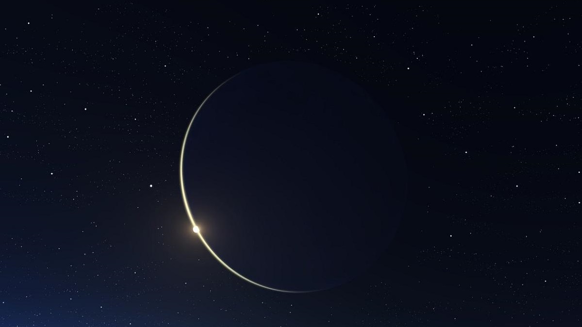 illustratie van sikkel van nieuwe maan